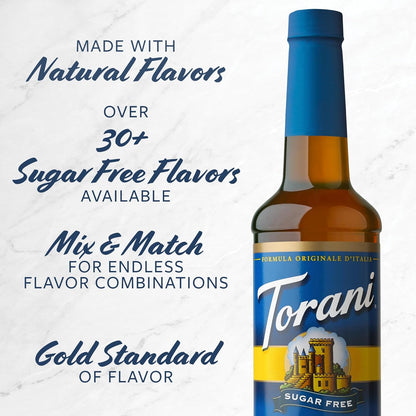 Torani Sugar Free Syrup Variety Pack for Mindful Coffee Rituals, Zero-Calorie Flavoring for Keto and Diabetic Wellness Routines