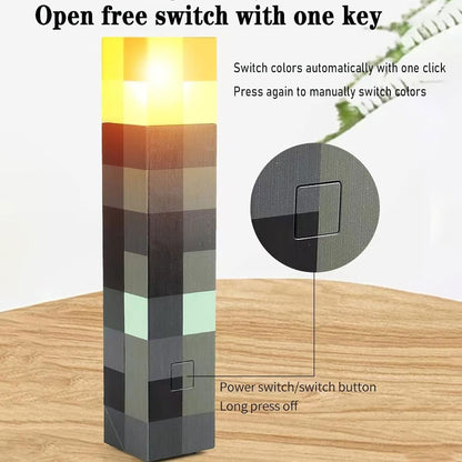 Torch Lamp with Wall Mount - Cool Tween and Teen Room Decor, USB Rechargeable Fantasy Light for Boys and Girls