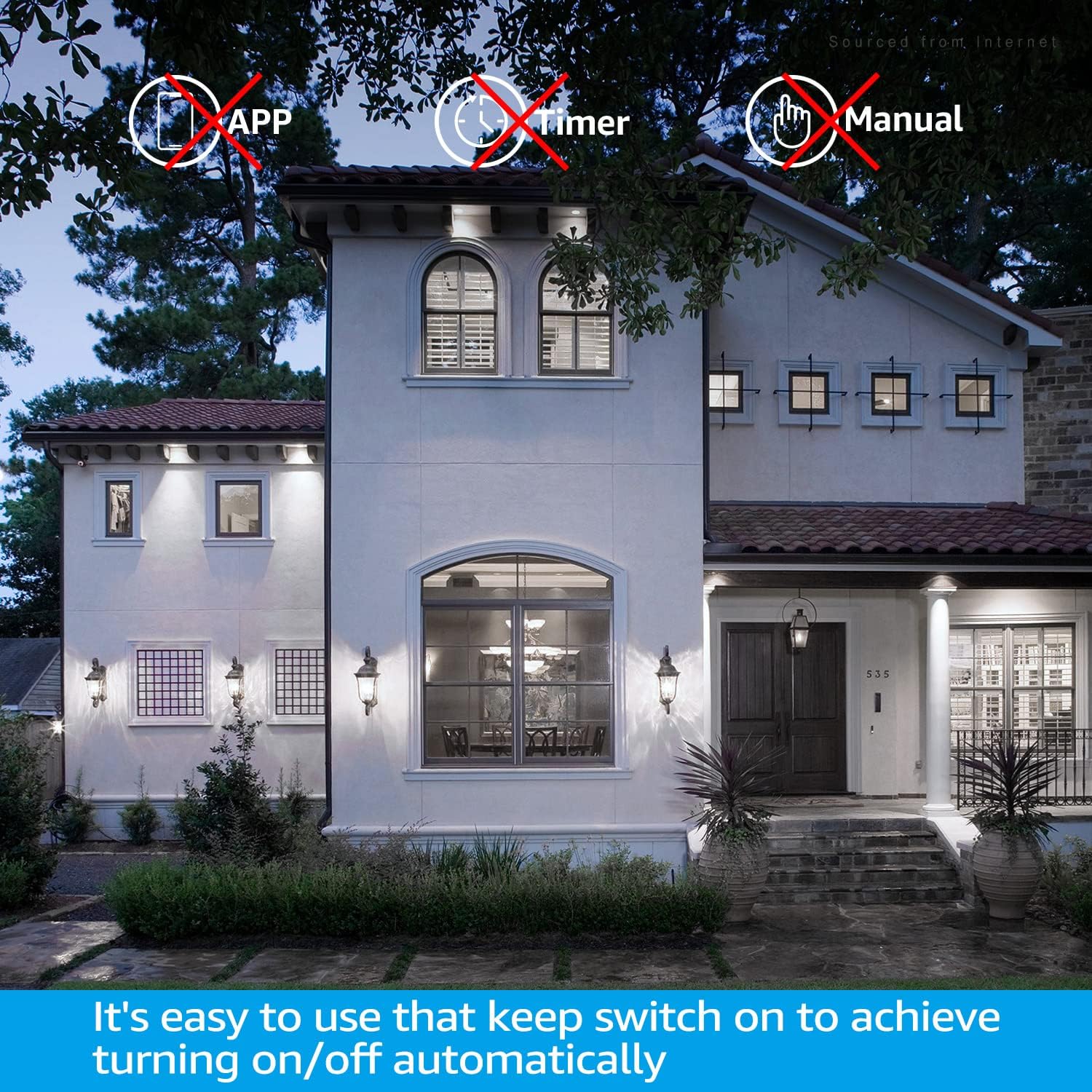 TORCHSTAR Sensor A19 LED Bulb – Coach Lantern and Wall Sconce Decor Accent, Dusk to Dawn Warm Glow, 9W 800 Lumens, Pack of 4