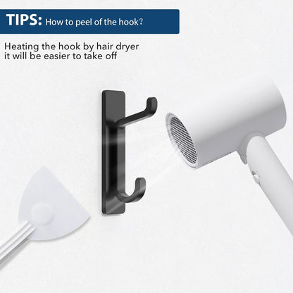 Towlz Tool-Free Wall Hooks for Kid-Friendly Bathroom, No Drilling Adhesive Towel Hooks That Protect Rental Walls
