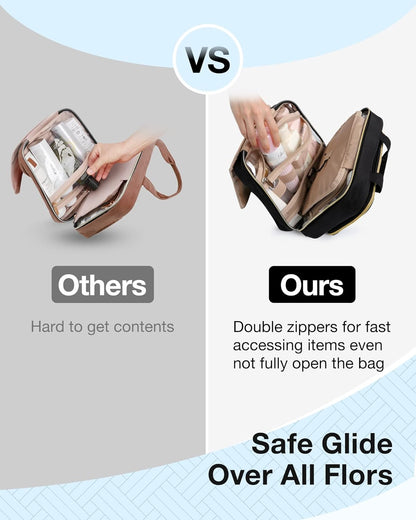 transparent side panels for clear content overview