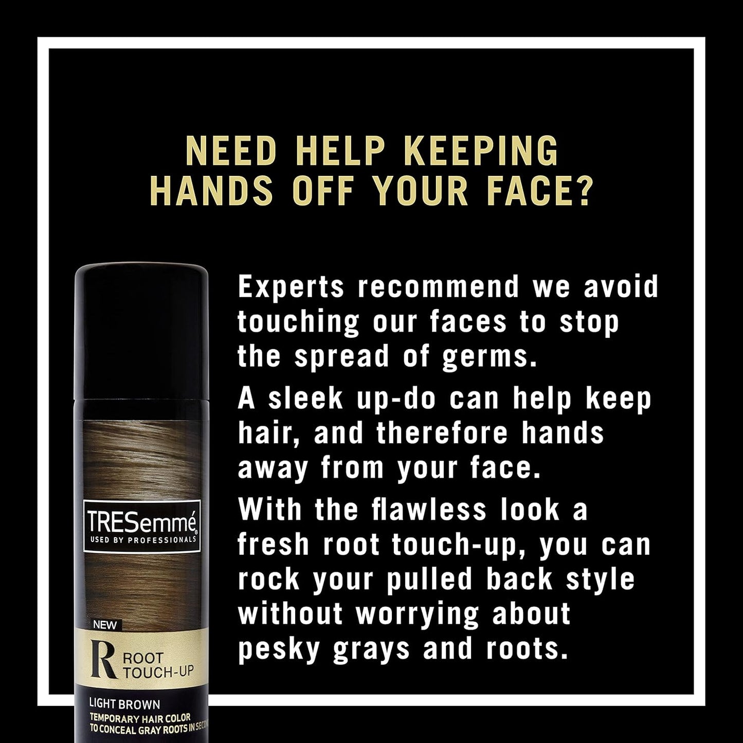 TRESemmé Root Touch-Up Spray – Clean Beauty Self-Care Ritual for Colored Hair, Ammonia-Free Light Brown 2.5 oz