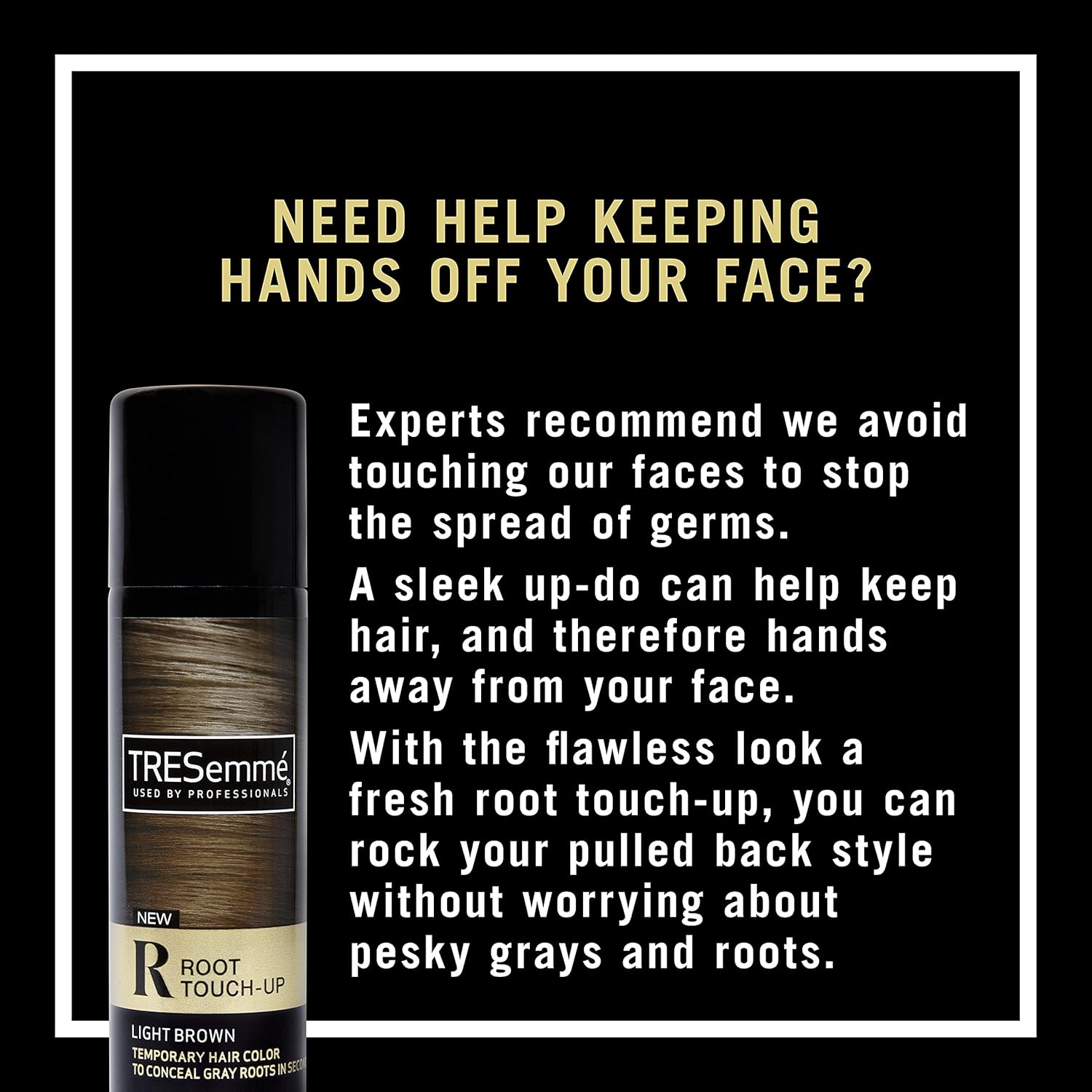 TRESemmé Root Touch-Up Spray – Clean Beauty Self-Care Ritual for Colored Hair, Ammonia-Free Light Brown 2.5 oz