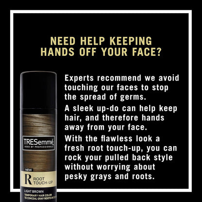 TRESemmé Root Touch-Up Spray – Clean Beauty Self-Care Ritual for Colored Hair, Ammonia-Free Light Brown 2.5 oz