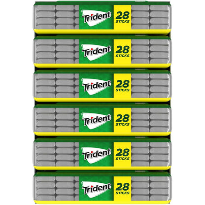 Trident Spearmint Sugar-Free Chewing Gum – Daily Oral Care Ritual with Xylitol for Cavity Protection