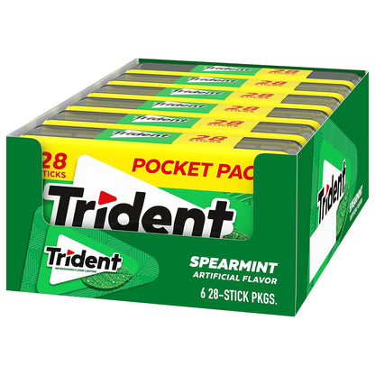 Trident Spearmint Sugar-Free Chewing Gum – Daily Oral Care Ritual with Xylitol for Cavity Protection