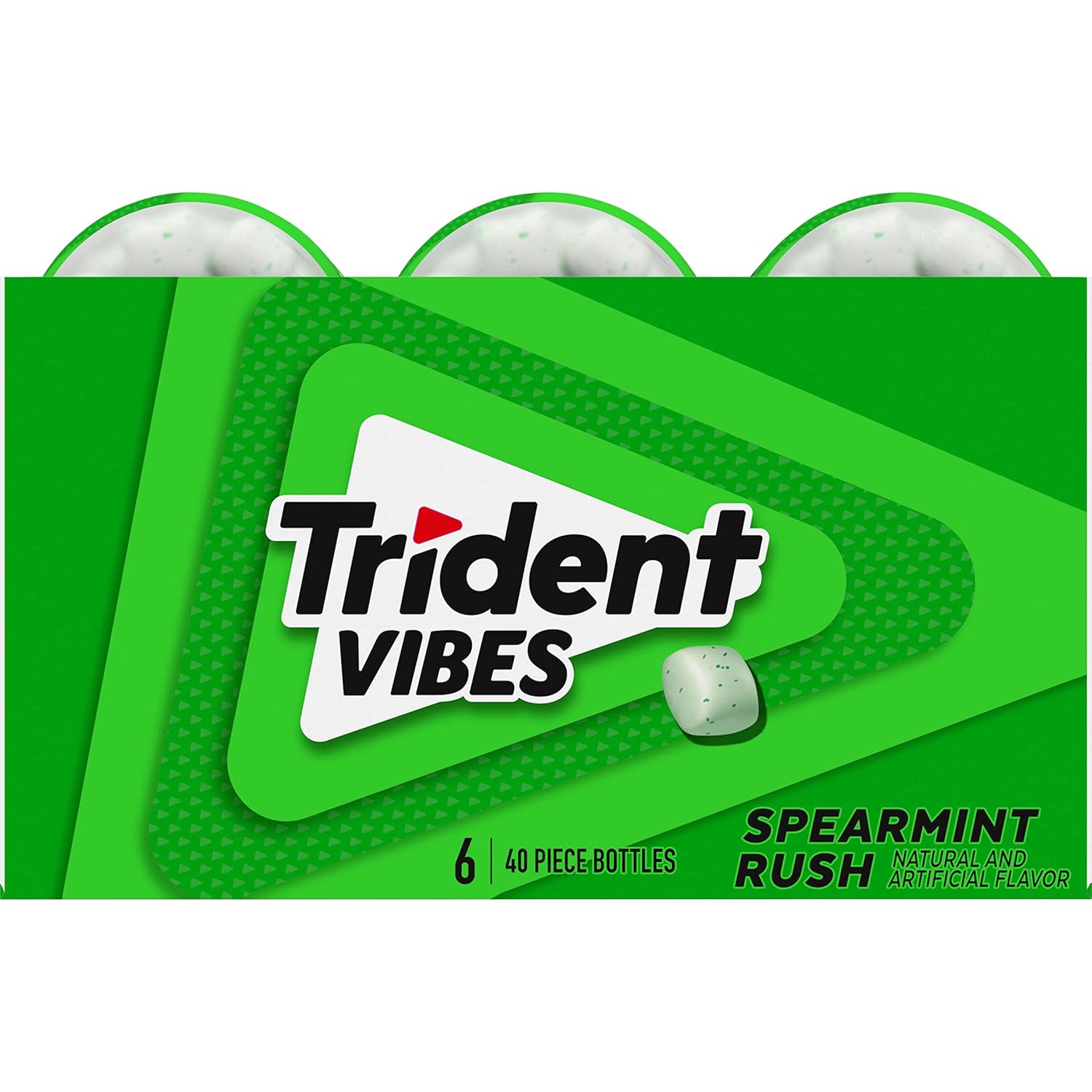 Trident Vibes Spearmint Rush Sugar-Free Chewing Gum – Office Desk Refresh for Meetings and Client Calls, 240 Pieces