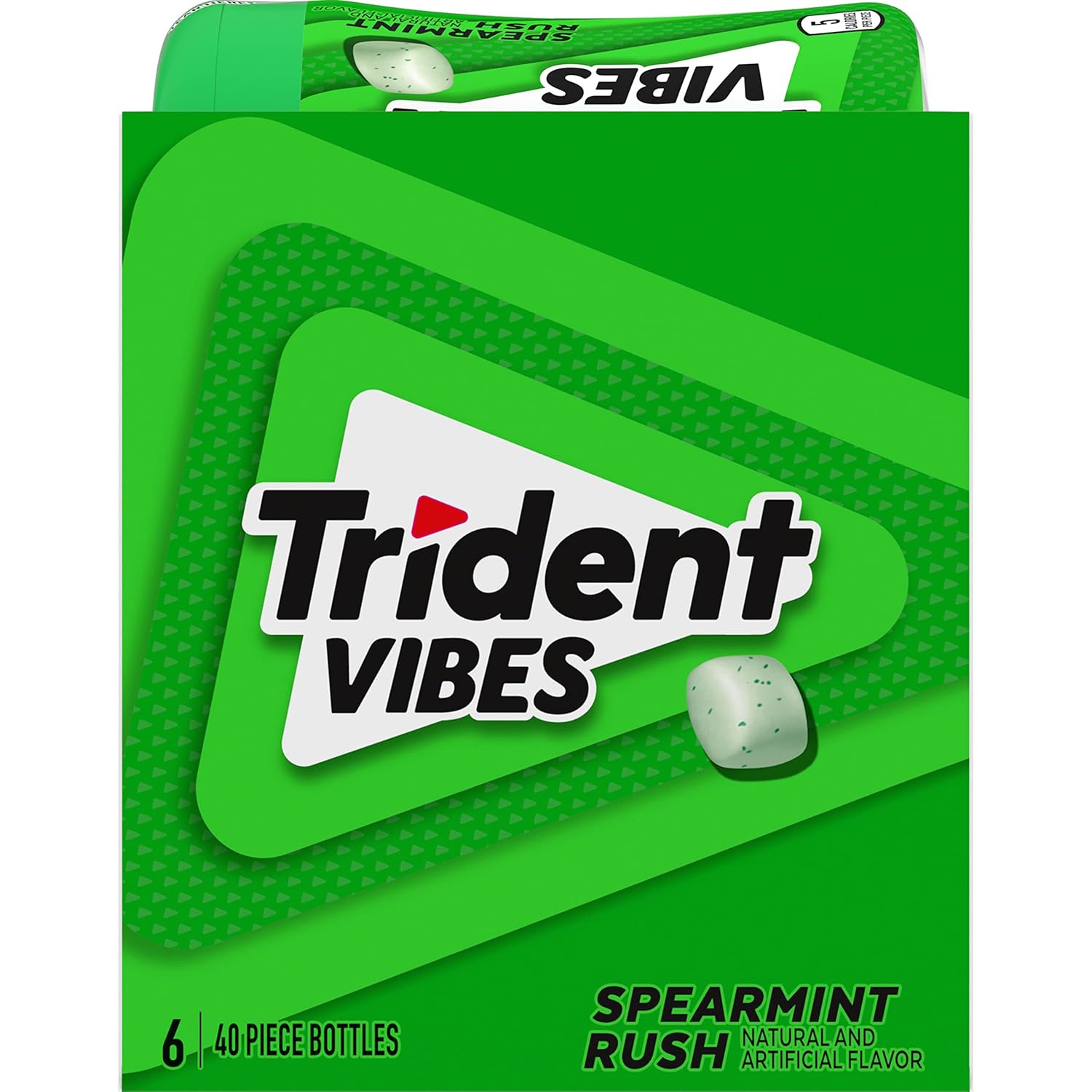 Trident Vibes Spearmint Rush Sugar-Free Chewing Gum – Office Desk Refresh for Meetings and Client Calls, 240 Pieces