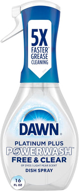 Dawn Powerwash Free & Clear Light Pear Dish Spray for Busy Home Kitchens, Streak-Free Counter and Stovetop Degreaser