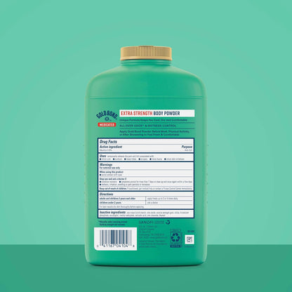 triple-action formula: cools, absorbs moisture, and relieves itch