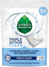 Seventh Generation Free & Clear Dishwasher Pods for Sensitive Skin Home Kitchens, Fragrance-Free Daily Dishwashing Ritual