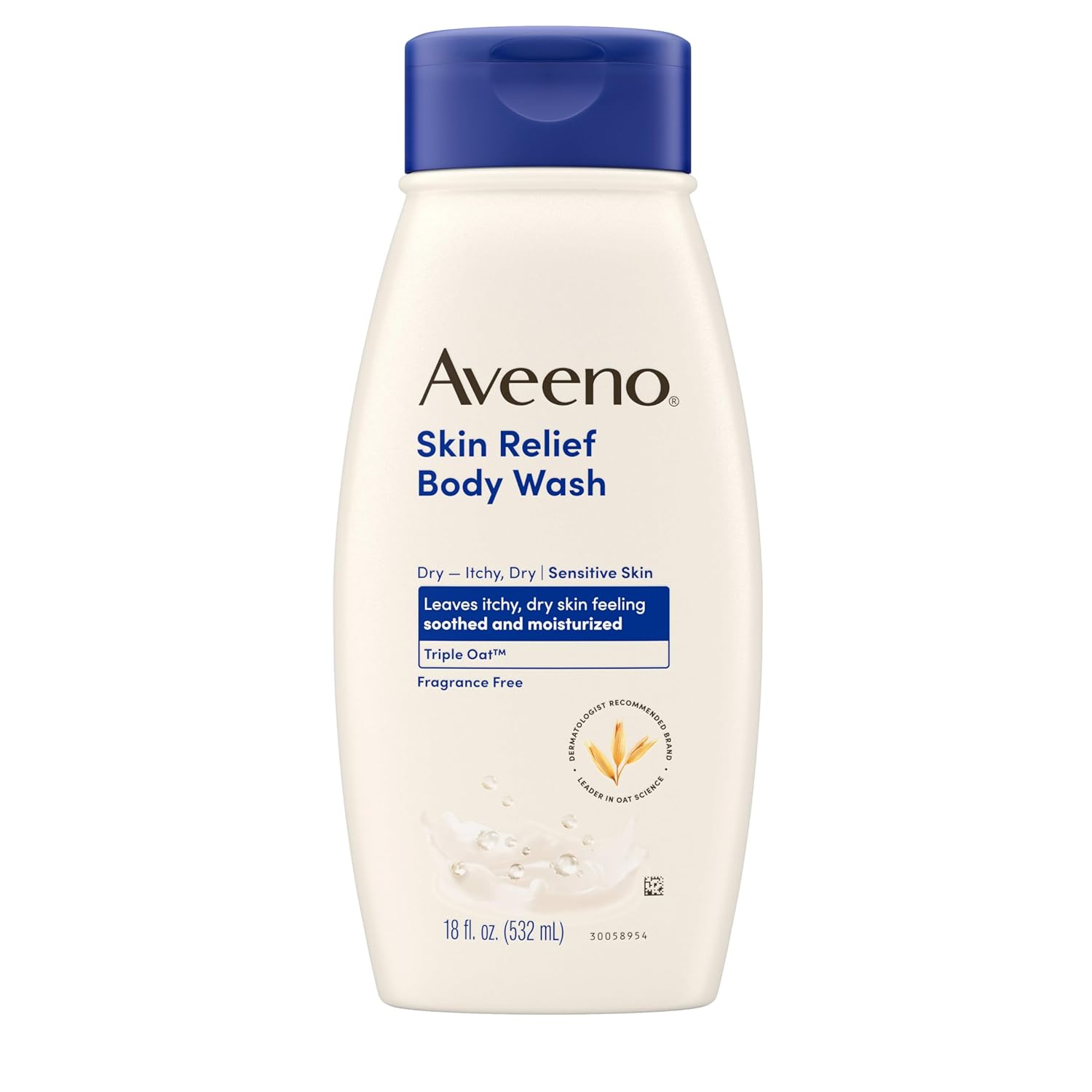 triple oat blend with oat flour, oat extract, and oat oil for soothing and moisturizing