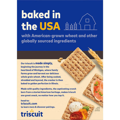 Triscuit Cracked Pepper & Olive Oil Crackers – Portable Snack for Picnics and Car Trips