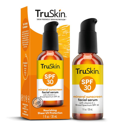 TruSkin Sunscreen Serum for Face - SPF 30 Tinted Mineral Sunscreen Birthday Gift for Mom and Her