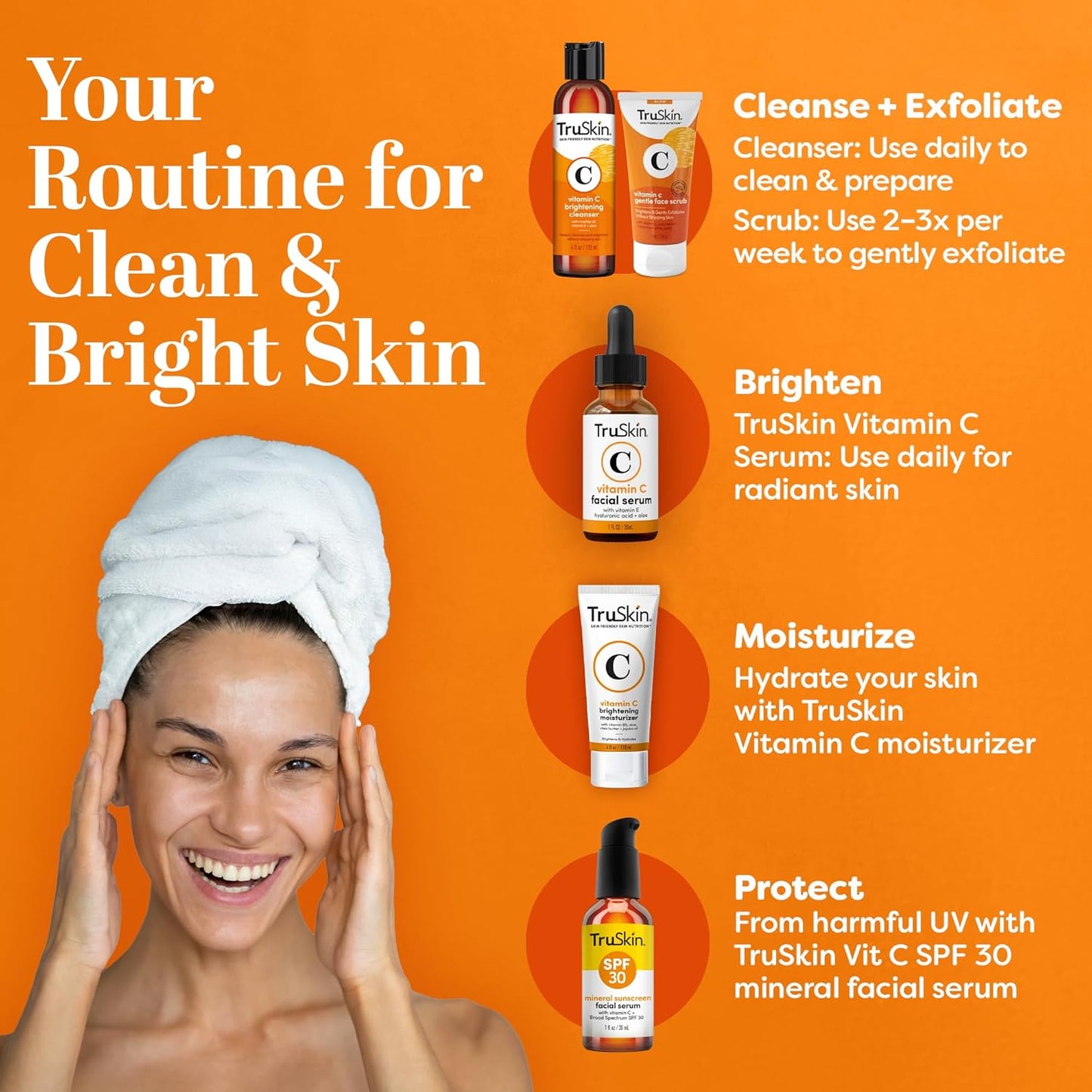 TruSkin Vitamin C Face Wash – Unscented Cleanser with Essential Actives