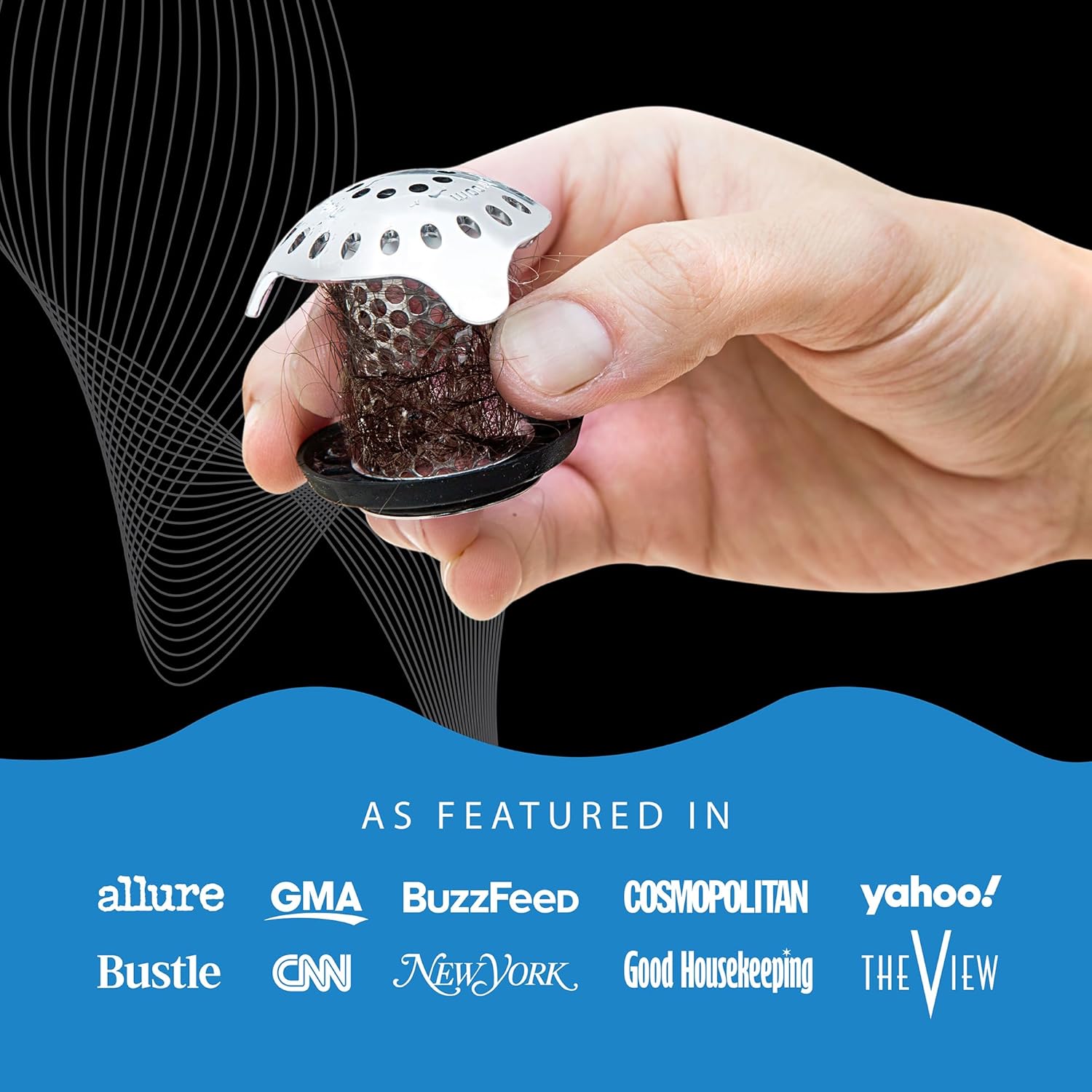 TubShroom Ultra Combo – Practical Housewarming Gift for New Homeowners, Stainless Steel Hair Catcher
