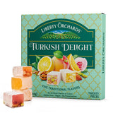 Liberty Orchards Lokum Candy – Elegant Housewarming and Thank-You Present, Dairy-Free Five-Flavor Variety Pack for Women and Mom
