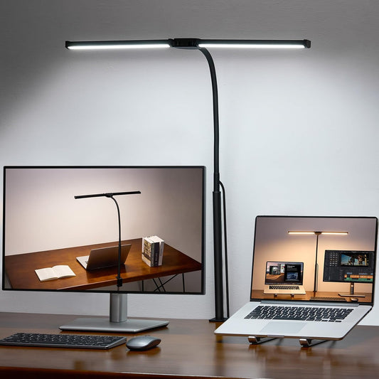 two 180° adjustable led light heads for broad and focused coverage