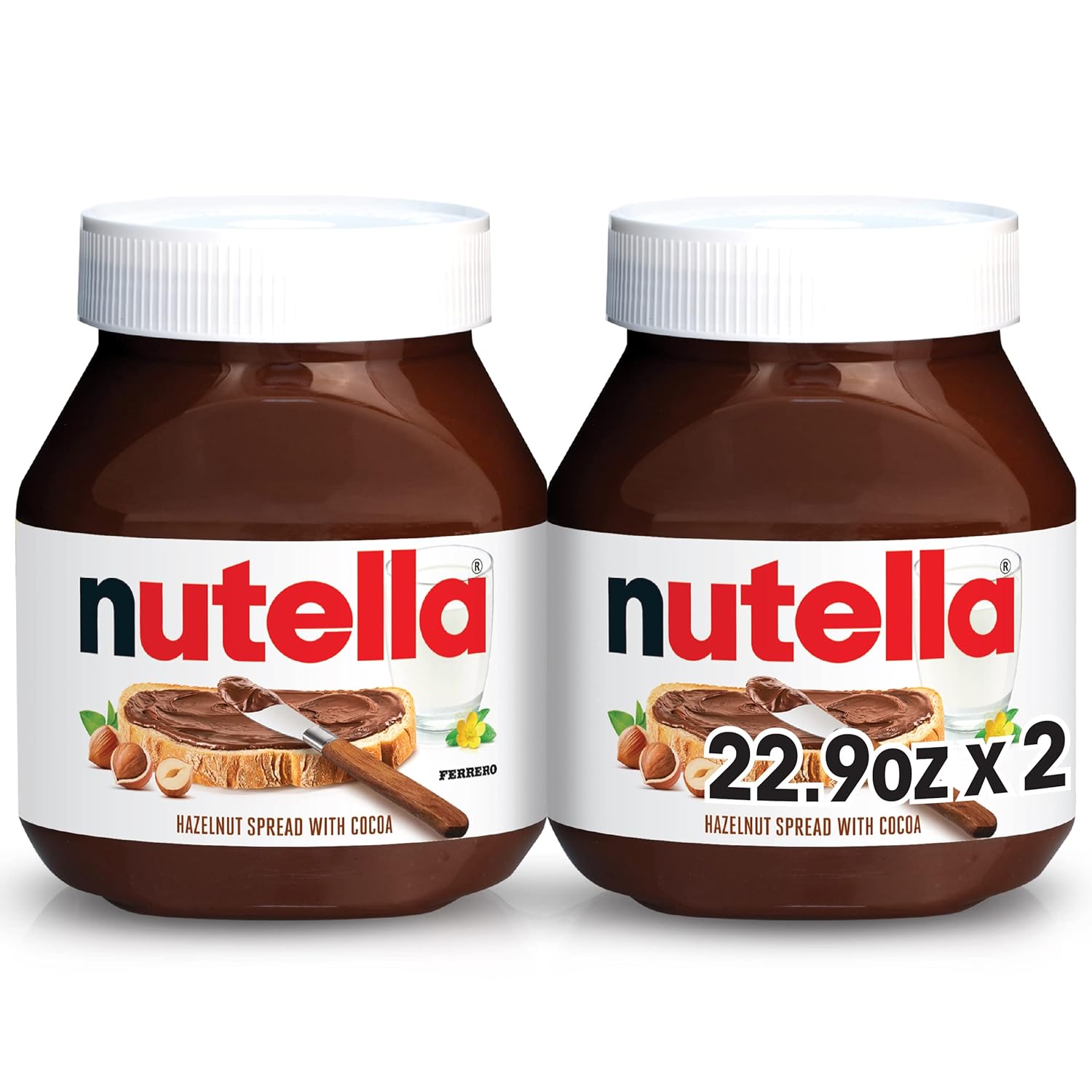two 22.9 oz jars (approximately 1.36 kg of total spread)
