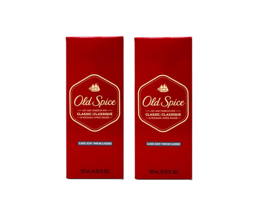 two 4.25 fl oz (125 ml) glass bottles per pack, each 5.6 inches tall and 2.3 inches in diameter
