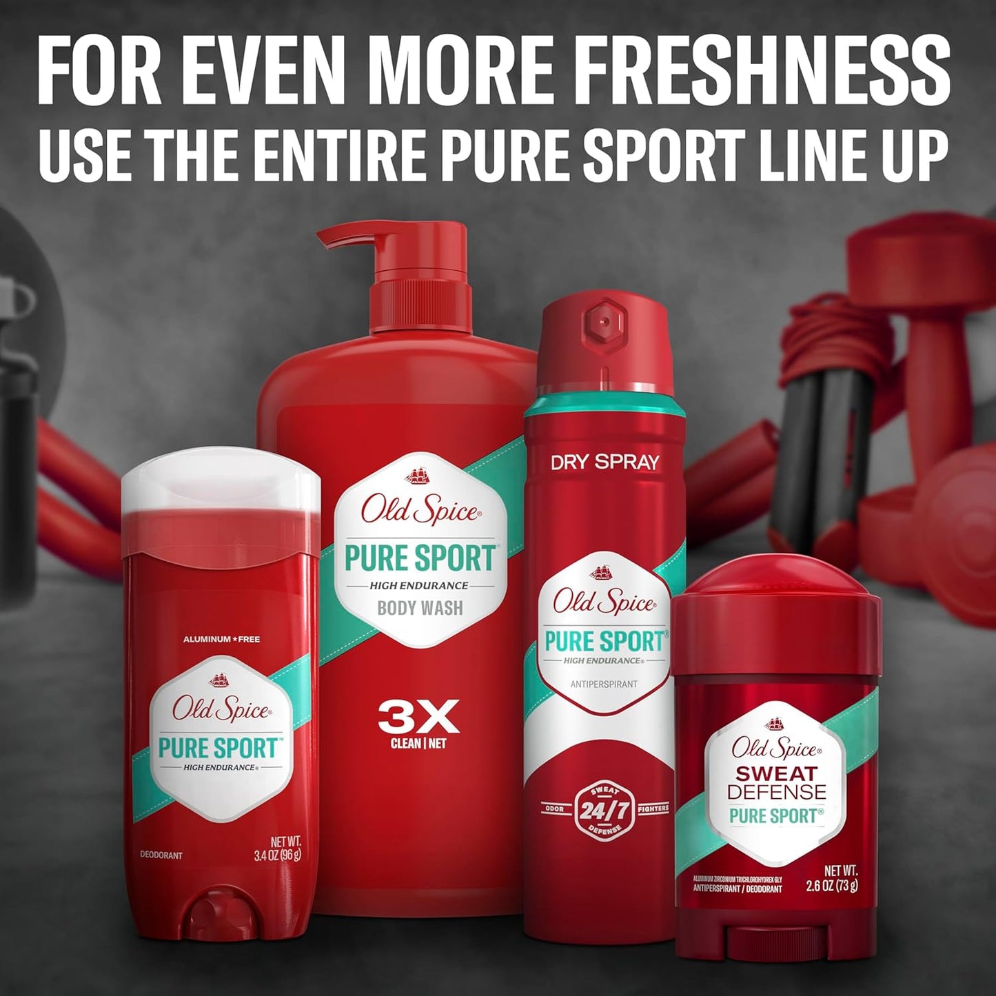 two available scent variants: pure sport and crisp