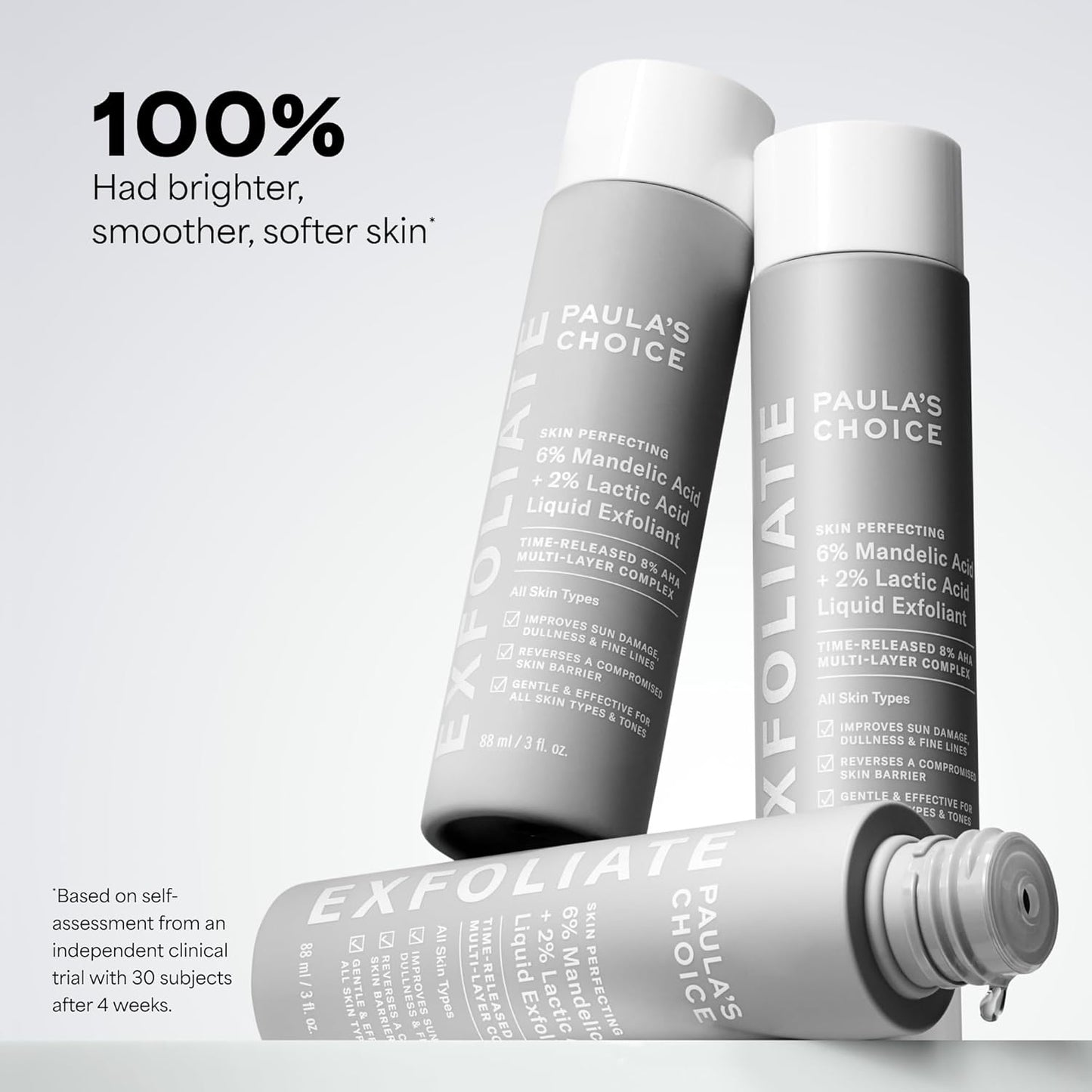 two available sizes: 1 fl oz trial pack and 3 fl oz full-size bottle