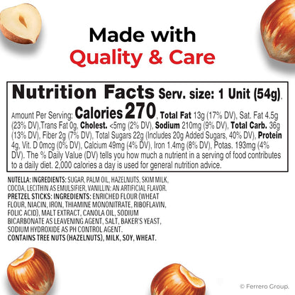 two-compartment cup design separating creamy hazelnut-cocoa spread from crunchy pretzel sticks