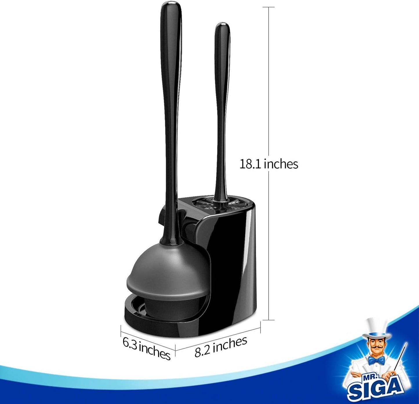 two-compartment steady holder that conceals both tools and lets water drip off the brush
