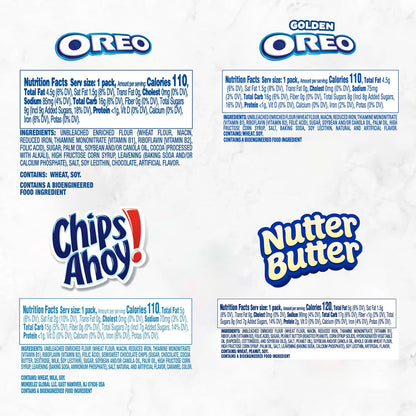 two cookies per pack for pre-portioned, calorie-aware snacking