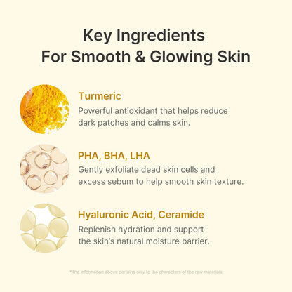 two functional variants: turmeric (brightening) and hypochlorous acid (soothing)