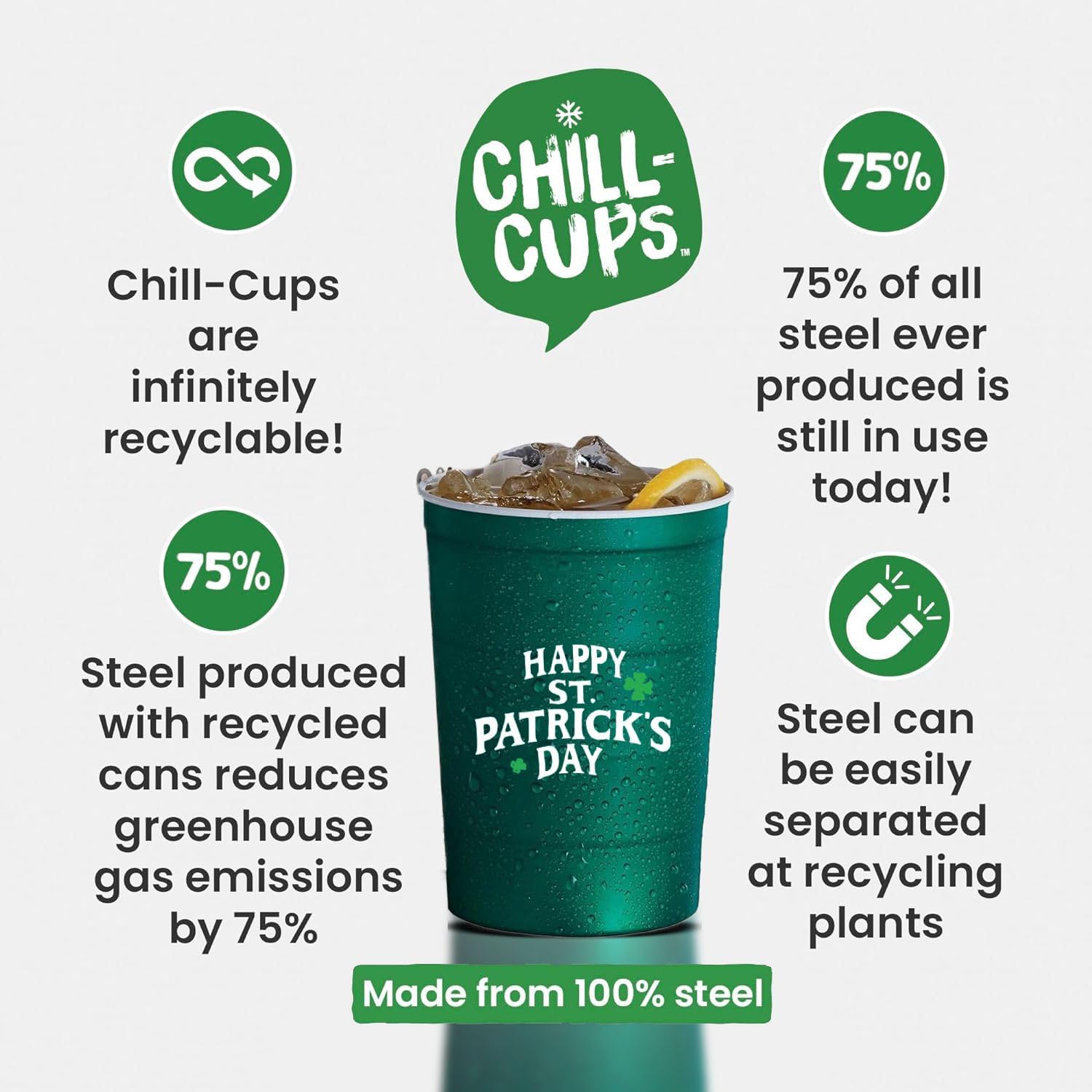 two pack sizes: 12-count for small gatherings and 180-count bulk for large parties