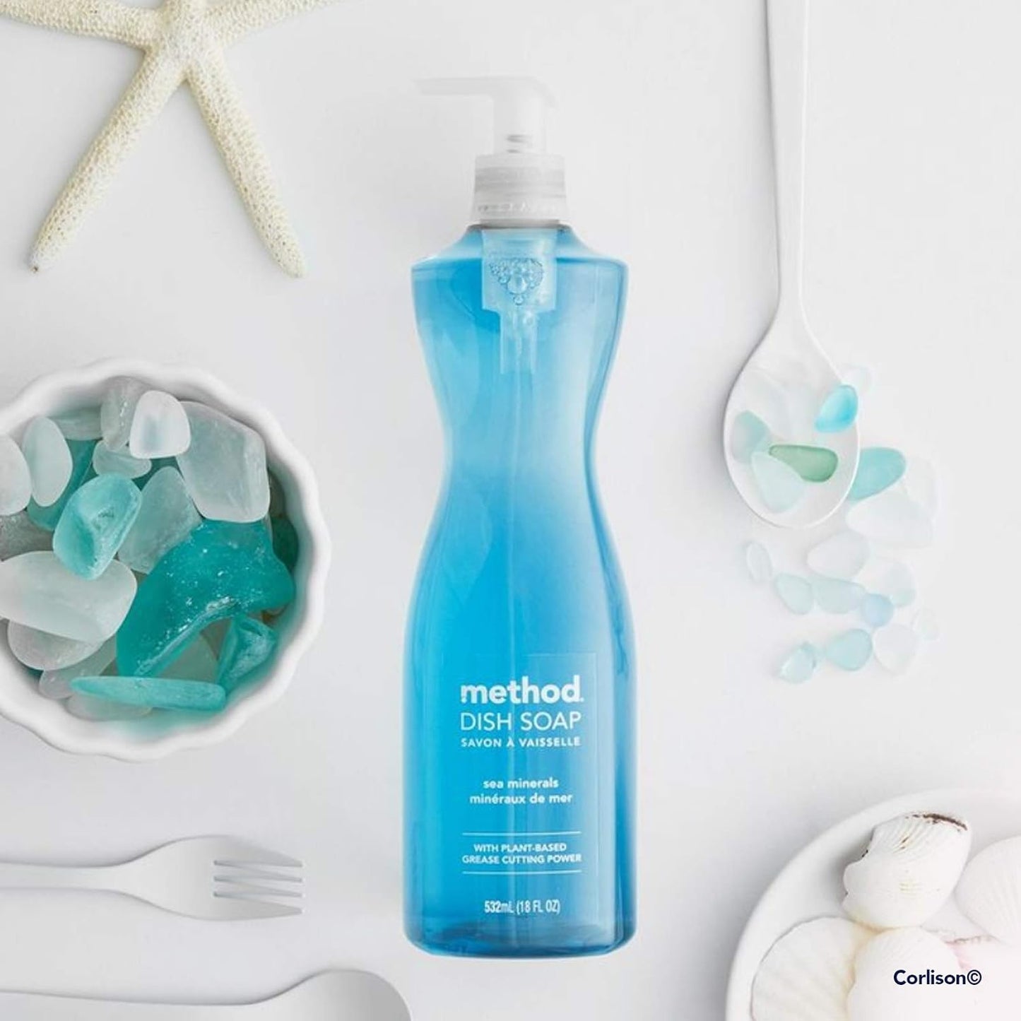 two scent options: sea mineral (single 18 oz) and clementine (bulk 6-pack)
