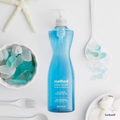 two scent options: sea mineral (single 18 oz) and clementine (bulk 6-pack)