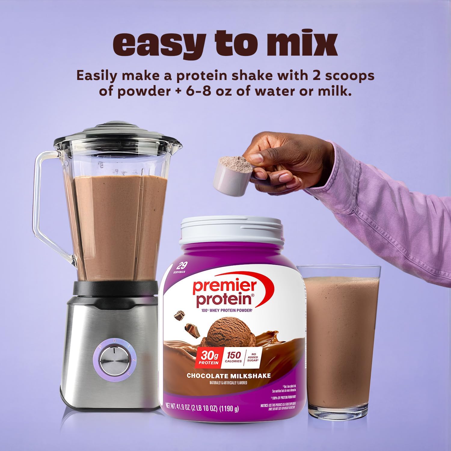 two size tiers (≈1.5 lb / 17 servings and ≈2.5 lb / larger tub) plus a café latte + caramel macchiato bundle