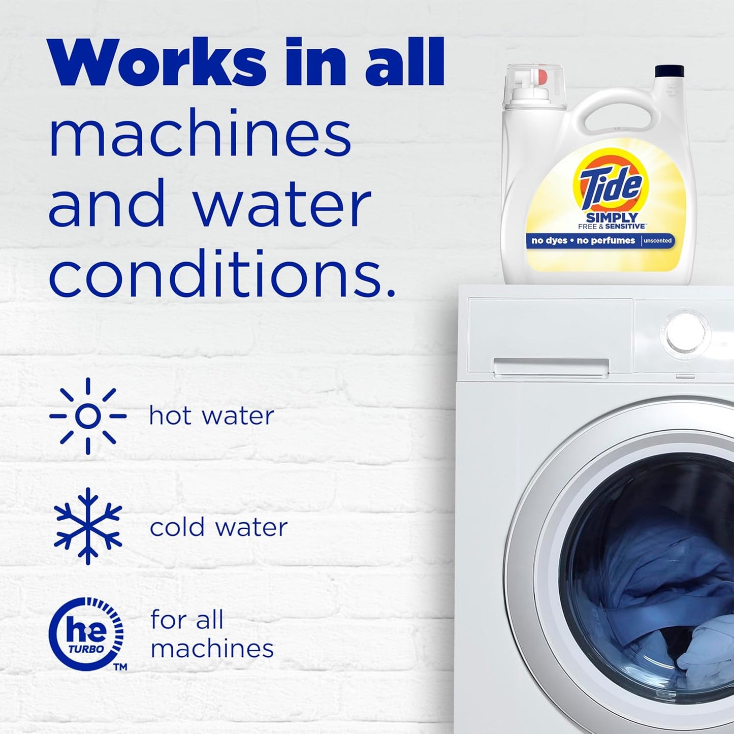 two size variants: 117 fl oz (89 loads) and 128 fl oz for different household needs