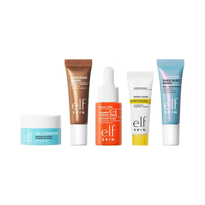 two sku variants (best & obsessed kit and wake the e.l.f. up kit) covering different skincare goals
