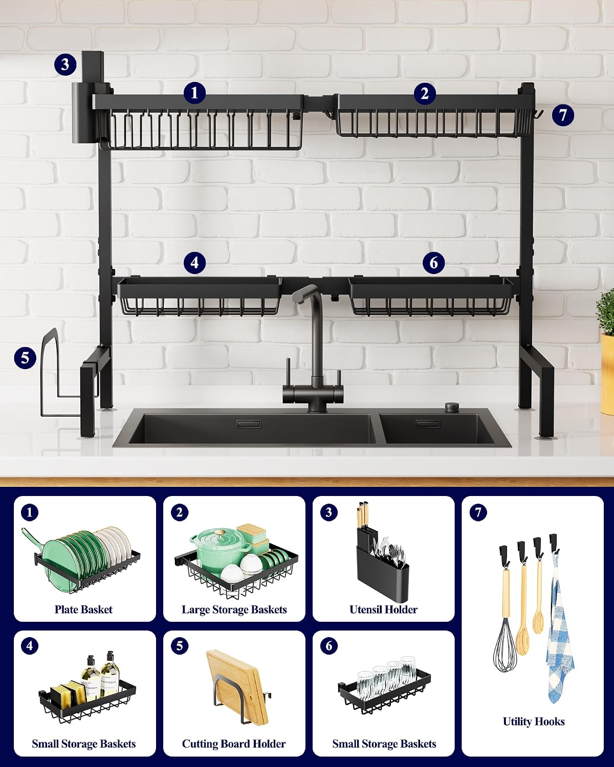 two supporting frames with 4 powerful suction cups for slip-resistant stability