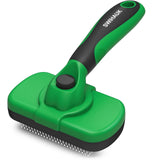 Swihauk Self Cleaning Slicker Brush - Holiday Gift for First-Time Pet Parents, Gentle Puppy and Kitten Grooming Brush, Gray