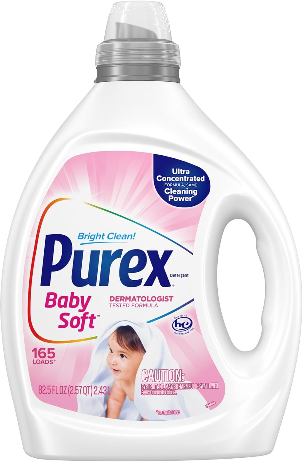 ultra-concentrated formula delivering 165 loads per 82.5 fl oz bottle