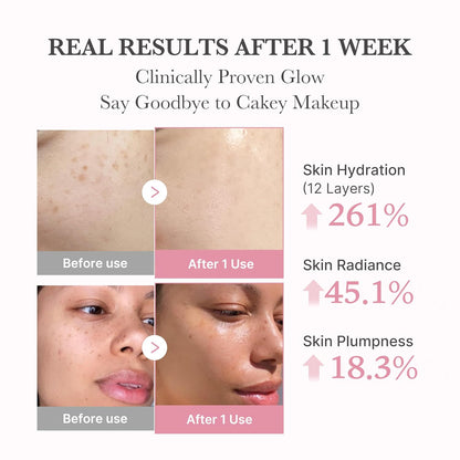 ultra-fine microbubble texture that bursts on contact and absorbs in 10 seconds