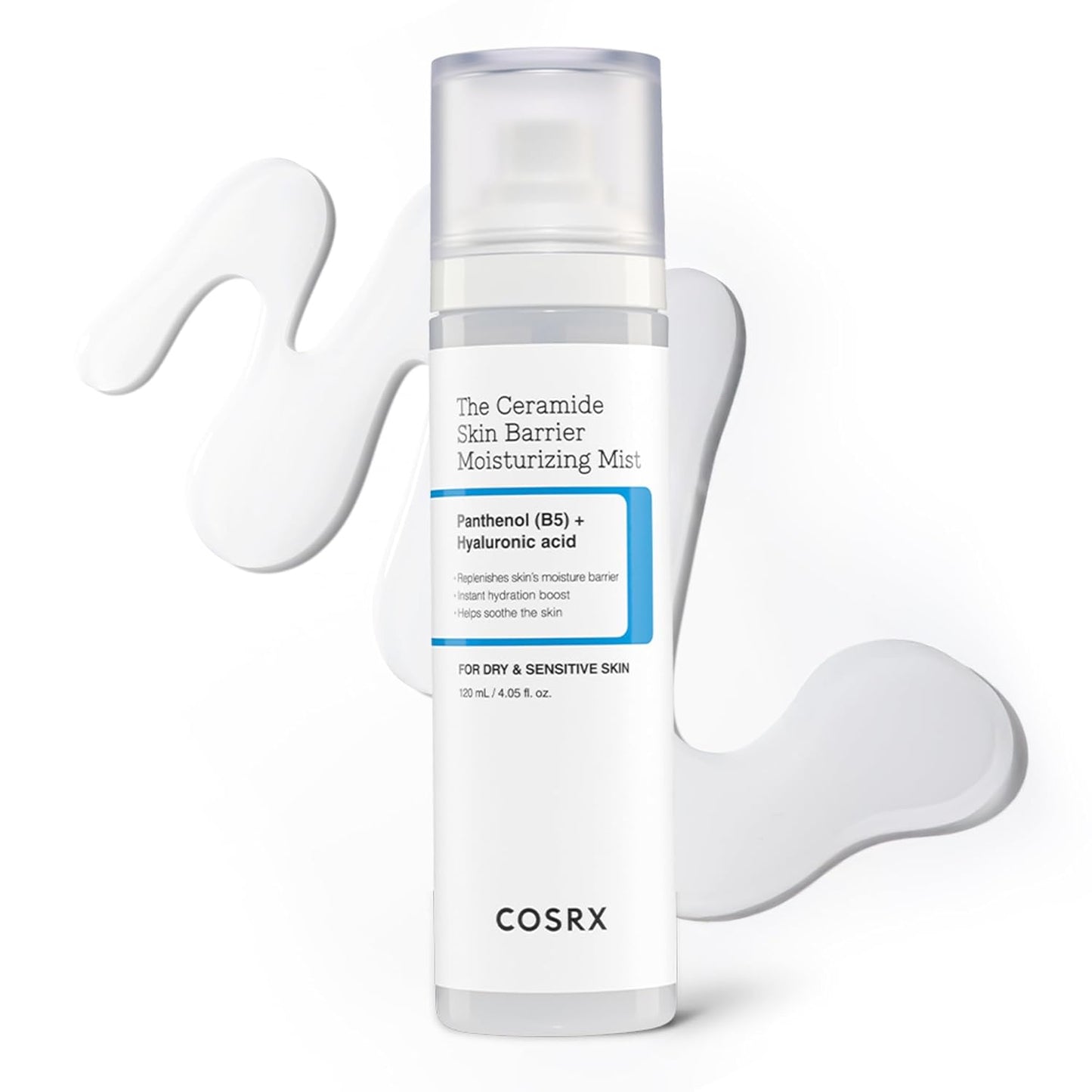 ultra-fine milky mist spray nozzle that distributes product evenly across the face