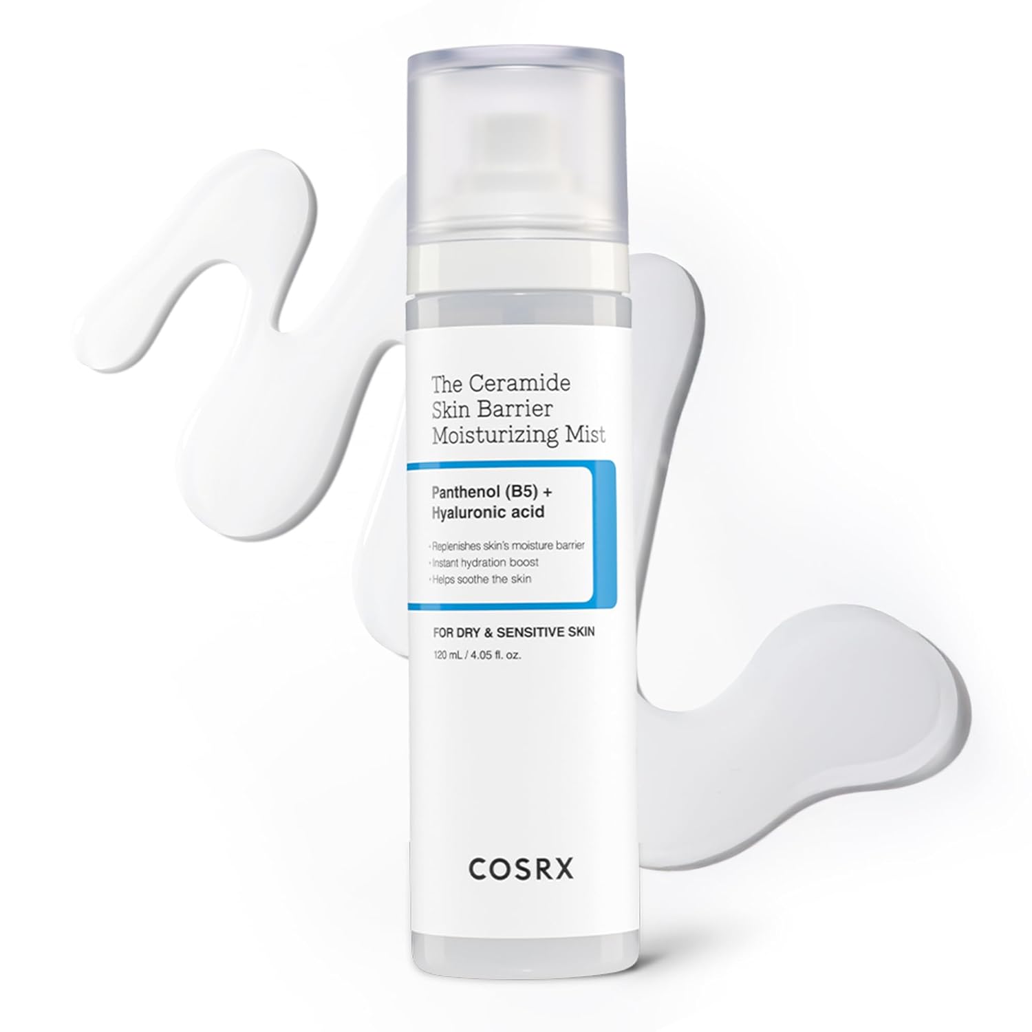 ultra-fine milky mist spray nozzle that distributes product evenly across the face
