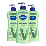 Vaseline Intensive Care Body Lotion for Dry Skin – Soothing Nightly Moisturizer for Post-Shower Self-Care Rituals, Pack of 3
