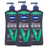 Vaseline Men's Healing Moisture Lotion – Post-Shower Self-Care Ritual for Dry, Cracked Skin, Fast-Absorbing 48-Hour Hydration