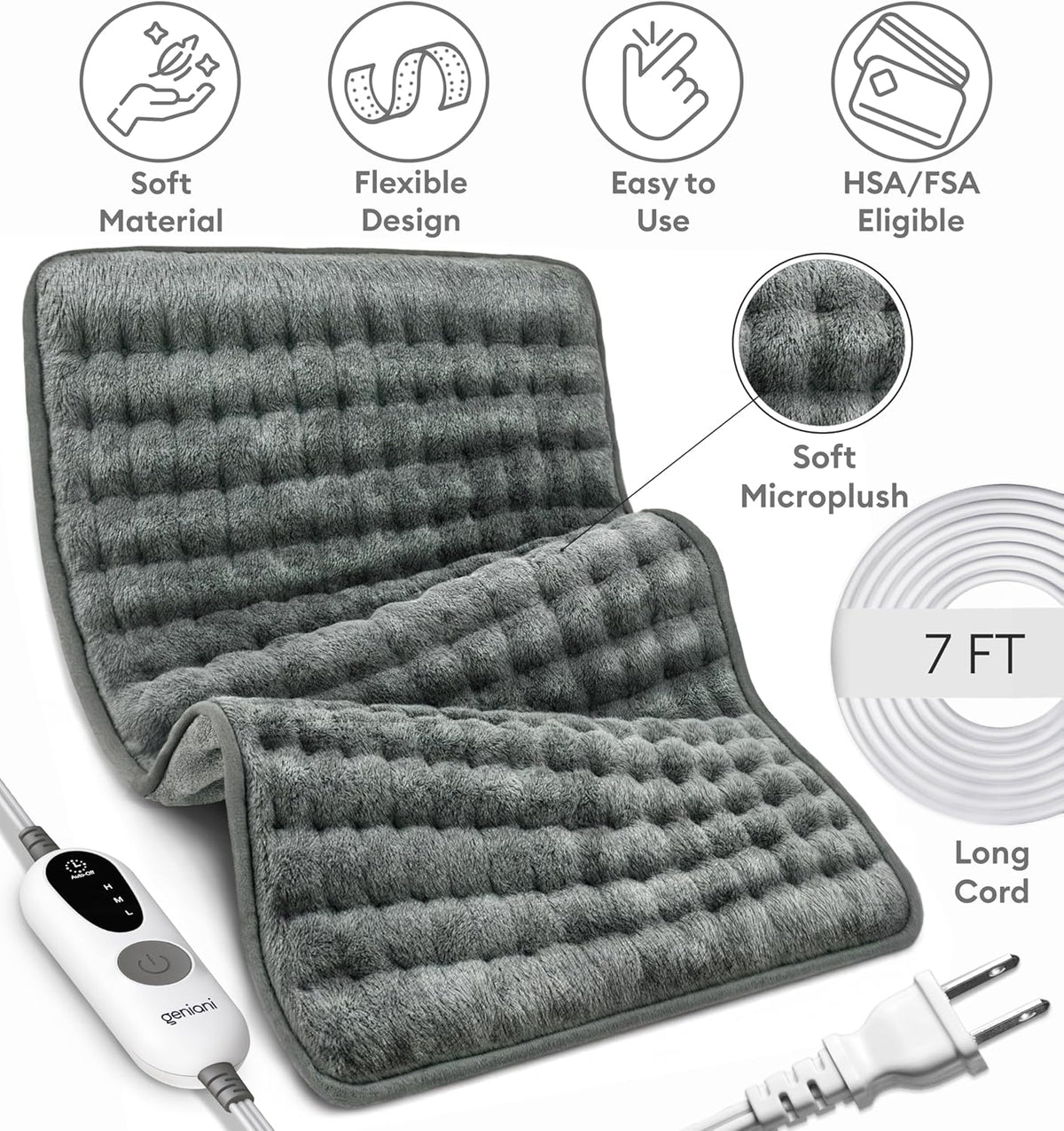 ultra-soft microplush fabric, double-sided on the xl model