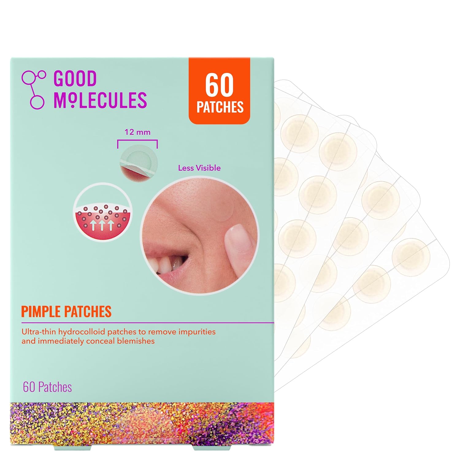 ultra-thin hydrocolloid patches with 0 visible edge under makeup