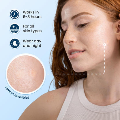 ultra-thin nearly invisible dot shape that blends with all skin tones