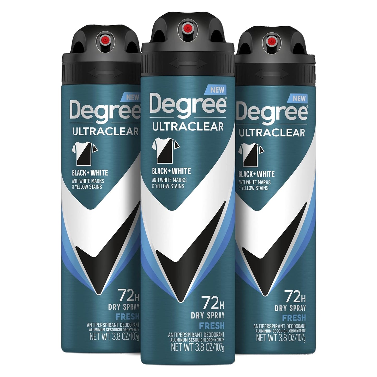 ultraclear black + white antiperspirant formula that resists both white marks and yellow stains
