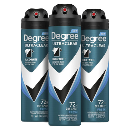 ultraclear black + white antiperspirant formula that resists both white marks and yellow stains