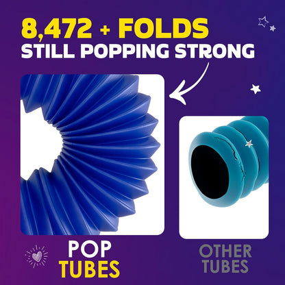 uneven surface texture and audible pop sound for multi-sensory input